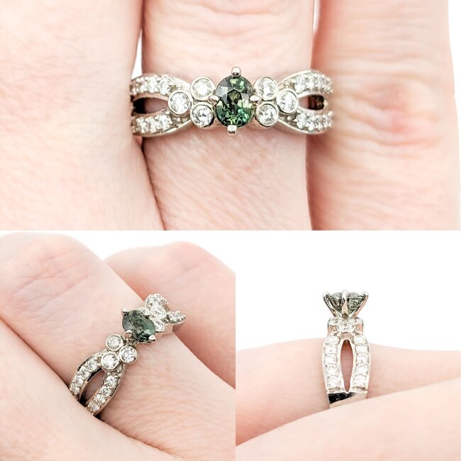 Ring .33ctw Diamonds .44ct Alexandrite GIA: 1236197402 14kw Sz6 123120110