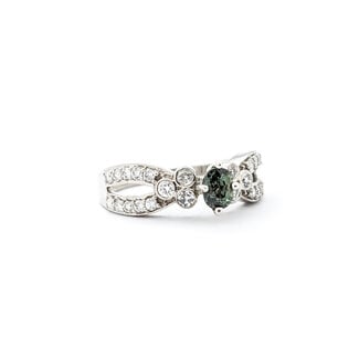 Ring .33ctw Diamonds .44ct Alexandrite GIA: 1236197402 14kw Sz6 123120110