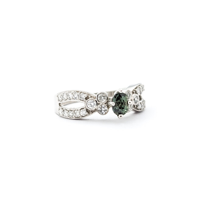 Ring .33ctw Diamonds .44ct Alexandrite GIA: 1236197402 14kw Sz6 123120110