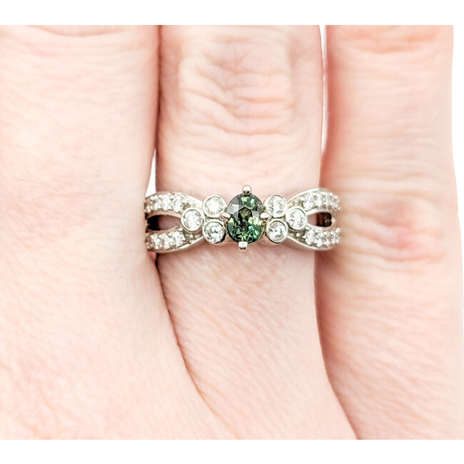 Ring .33ctw Diamonds .44ct Alexandrite GIA: 1236197402 14kw Sz6 123120110