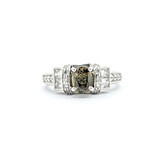 Ring .40ctw Princess & Round Diamonds .67ct Alexandrite 14kw sz7 124030239