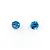 Earrings Stud 3.30ctw London Blue Topaz 7mm 14kw 124044168
