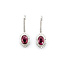 Earrings .30ctw Round Diamonds Leverback Drop 2.06ctw Ruby 1x.60" 14kw 124044186