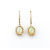 Earrings .46ctw Round Diamonds Leverback Drop 1.50ctw Opal 1x.6" 14ky 124044155
