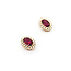 Earrings .46ctw Round Diamonds Stud 1.25ctw Ruby 9x7mm 14ky 124044181