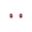 Earrings .46ctw Round Diamonds Stud 1.25ctw Ruby 9x7mm 14ky 124044181