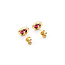 Earrings .46ctw Round Diamonds Stud 1.25ctw Ruby 9x7mm 14ky 124044181