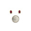 Earrings .46ctw Round Diamonds Stud 1.25ctw Ruby 9x7mm 14ky 124044181