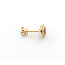 Earrings .46ctw Round Diamonds Stud 1.25ctw Ruby 9x7mm 14ky 124044181
