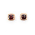 Earrings .16ctw Round Diamonds Stud 2.48ctw Garnet 9x9mm 14kr 124044156