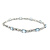 Bracelet .08ctw Round Diamonds 2.88ctw Aquamarine 14kw 7" 3.66mm 124043254