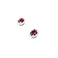 Earrings .10ctw Round Diamonds Stud 1.07ctw Ruby 8x6.5mm 14kw 124044159