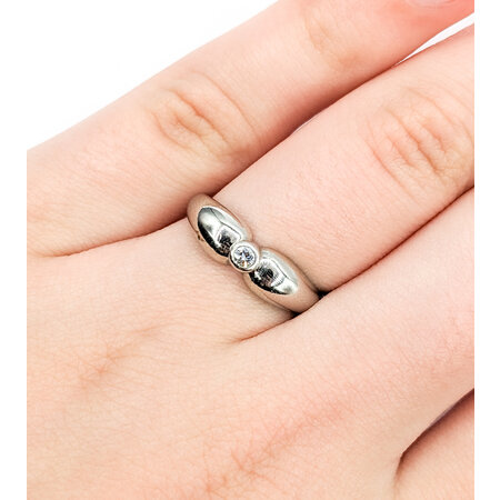Ring Tiffany & Co. Peretti .05ct Diamond 950pt Sz5.75 122100044