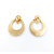 Earrings Dangle Friction Back 43x33mm 14ky 224044305