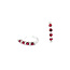 Earrings .29ctw Round Diamonds Stud 1.43ctw Ruby .9x.1" 14kw 124044179