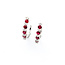 Earrings .29ctw Round Diamonds Stud 1.43ctw Ruby .9x.1" 14kw 124044179