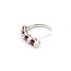 Earrings .29ctw Round Diamonds Stud 1.43ctw Ruby .9x.1" 14kw 124044179