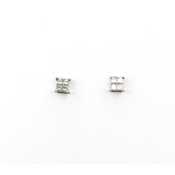 Earrings .40ctw Princess Diamonds Stud Illusion Set 4.9x4.9mm 14kw 124044002