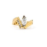  Ring Engagement .50ct Modified Marquise Diamonds .08ctw Diamonds 14ky Sz7 223010008