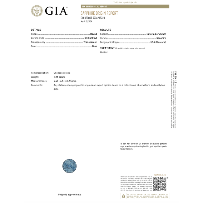 Ring .56ctw Round Diamonds 1.21ct Montana Sapphire GIA CERT 14kw sz7 124040179