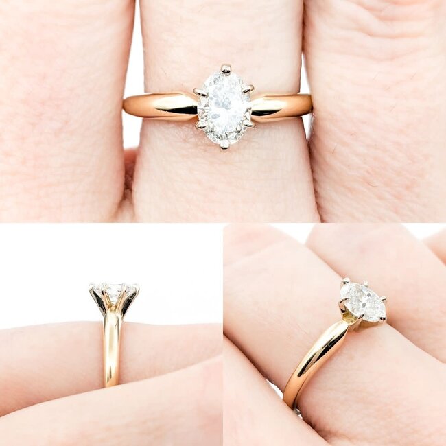 Ring Solitaire .76ct Oval Diamond    14ky Sz6.5 222050002