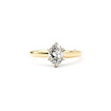  Ring Solitaire .76ct Oval Diamond    14ky Sz6.5 222050002