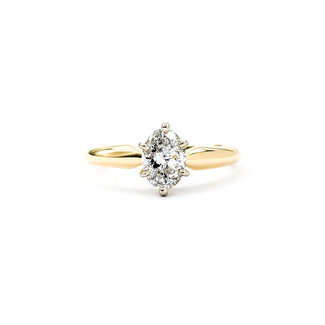 Ring Solitaire .76ct Oval Diamond    14ky Sz6.5 222050002