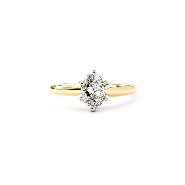 Ring Solitaire .76ct Oval Diamond    14ky Sz6.5 222050002