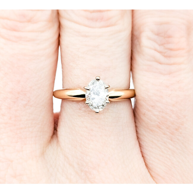 Ring Solitaire .76ct Oval Diamond    14ky Sz6.5 222050002