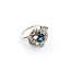 Ring .75ctw Round & Baguette 1.3ct Montana Sapphire 14kw Sz7.5 123030121