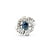 Ring .75ctw Round & Baguette 1.3ct Montana Sapphire 14kw Sz7.5 123030121