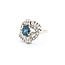 Ring .75ctw Round & Baguette 1.3ct Montana Sapphire 14kw Sz7.5 123030121