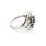 Ring .75ctw Round & Baguette 1.3ct Montana Sapphire 14kw Sz7.5 123030121