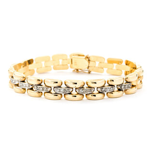 Bracelet .21ctw Round Diamonds 14ky 7.25" 222100074
