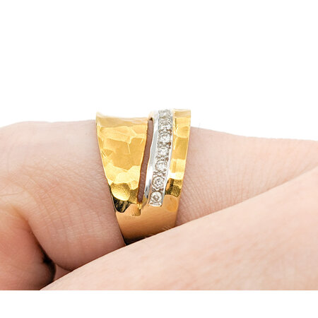 Ring I. Reiss .14ctw Round Diamonds 14ky Sz8 223040113
