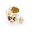 Earrings 1.70ctw Step Cut Square Garnets Friction Back 2.00ctw Amethysts 1.95ctw Citrines 23x12 14ky 224054151
