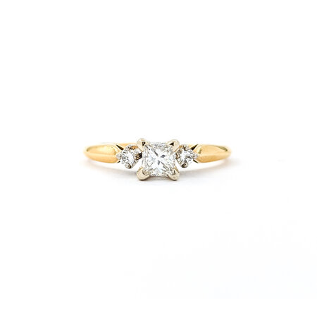 Ring .32ct Princess Diamond .05ctw Diamonds 18ky Sz4.5 221010095