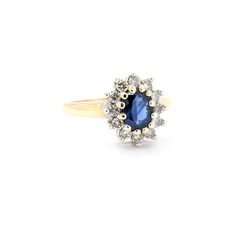 Ring .36ctw Diamonds 1.25ct Sapphire 18ky Sz8 123030339