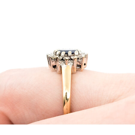 Ring .36ctw Diamonds 1.25ct Sapphire 18ky Sz8 123030339