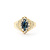Ring 1980's .08ctw Single Cut Diamonds .78ct Sapphire 14ky 224050151