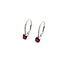 Earrings .07ctw Round Diamonds Leverback .60ctw Ruby .6x.15" 14kw 124044183