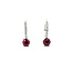 Earrings .07ctw Round Diamonds Leverback .60ctw Ruby .6x.15" 14kw 124044183