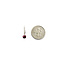 Earrings .07ctw Round Diamonds Leverback .60ctw Ruby .6x.15" 14kw 124044183