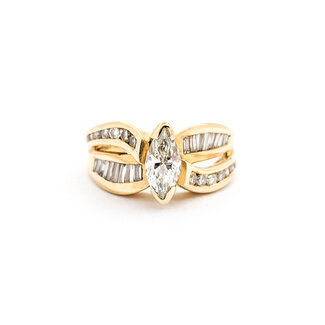 Ring .65ct Marquise Diamond .50ctw Diamonds 14ky Sz6.75 221010092