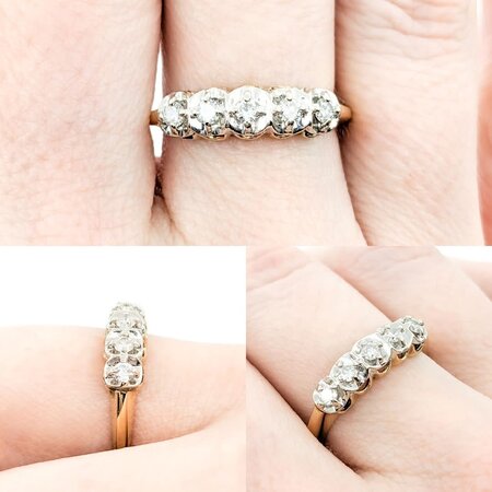 Ring Vintage .15ctw Round Diamonds 14ky Sz6.5 223040068