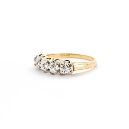 Ring Vintage .15ctw Round Diamonds 14ky Sz6.5 223040068