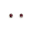 Earrings .10ctw Round Diamonds Stud .88ctw Ruby 7x6mm 14kw 124044166