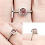 Ring .20ctw Round Diamonds .51ct Pink Tourmaline 14kw sz6.5 124040183