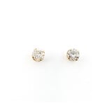  Earrings Stud 1.0ctw Round Diamonds Friction Backs 5mm 14ky 224054001