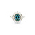 Ring .54ctw Round Diamonds  1.64ct Montana Sapphire GIA CERT 950pt sz8 124020174